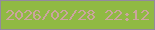 文字の大きさ：3、枠の色：93899e、背景の色：90b943、文字の色：cba49e 無料ブログパーツのブログ時計