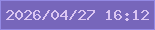 文字の大きさ：4、枠の色：9389e4、背景の色：7766bb、文字の色：dac5f2 無料ブログパーツのブログ時計