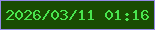 文字の大きさ：5、枠の色：9389e7、背景の色：194c02、文字の色：49e54e 無料ブログパーツのブログ時計