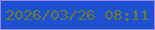 文字の大きさ：4、枠の色：9389ea、背景の色：1f50d1、文字の色：677d36 無料ブログパーツのブログ時計