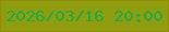 文字の大きさ：3、枠の色：938c0a、背景の色：909d0f、文字の色：1faa42 無料ブログパーツのブログ時計