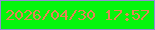 文字の大きさ：3、枠の色：938cd4、背景の色：05f50c、文字の色：e38455 無料ブログパーツのブログ時計