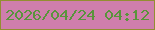 文字の大きさ：1、枠の色：938e31、背景の色：cf7eac、文字の色：59943c 無料ブログパーツのブログ時計