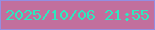 文字の大きさ：2、枠の色：938ee2、背景の色：c26f9d、文字の色：2deabe 無料ブログパーツのブログ時計