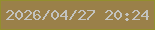 文字の大きさ：4、枠の色：938f2d、背景の色：9a8049、文字の色：c3c3bf 無料ブログパーツのブログ時計