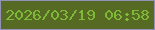 文字の大きさ：3、枠の色：9391b8、背景の色：566a23、文字の色：7eba37 無料ブログパーツのブログ時計