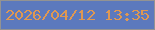 文字の大きさ：1、枠の色：939392、背景の色：5c79bd、文字の色：df9852 無料ブログパーツのブログ時計