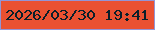文字の大きさ：4、枠の色：9395d5、背景の色：ea5131、文字の色：0a1f2a 無料ブログパーツのブログ時計