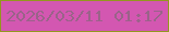 文字の大きさ：4、枠の色：93971f、背景の色：d357b1、文字の色：9a6389 無料ブログパーツのブログ時計