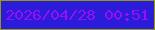 文字の大きさ：1、枠の色：939b0a、背景の色：2a1cd8、文字の色：970ef7 無料ブログパーツのブログ時計