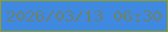 文字の大きさ：2、枠の色：939d20、背景の色：3f89e1、文字の色：6c816e 無料ブログパーツのブログ時計