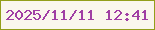 文字の大きさ：1、枠の色：939e19、背景の色：faf6ec、文字の色：a03ea4 無料ブログパーツのブログ時計