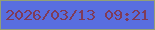文字の大きさ：1、枠の色：93a075、背景の色：596edf、文字の色：7f3b58 無料ブログパーツのブログ時計