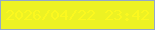 文字の大きさ：4、枠の色：93a8c8、背景の色：edf223、文字の色：fbf81f 無料ブログパーツのブログ時計
