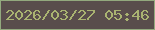 文字の大きさ：4、枠の色：93a97e、背景の色：594d4c、文字の色：a9b371 無料ブログパーツのブログ時計