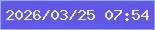 文字の大きさ：1、枠の色：93a9ea、背景の色：6157e8、文字の色：f0f1e3 無料ブログパーツのブログ時計