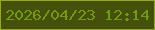文字の大きさ：2、枠の色：93aa1a、背景の色：45500b、文字の色：729b0e 無料ブログパーツのブログ時計