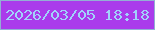 文字の大きさ：1、枠の色：93aed4、背景の色：aa3beb、文字の色：a1d2fb 無料ブログパーツのブログ時計