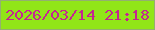 文字の大きさ：4、枠の色：93b070、背景の色：91e518、文字の色：c52592 無料ブログパーツのブログ時計