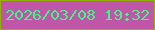 文字の大きさ：4、枠の色：93b103、背景の色：bf56a7、文字の色：44f38a 無料ブログパーツのブログ時計