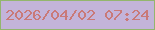 文字の大きさ：1、枠の色：93b66e、背景の色：c3b4da、文字の色：c97978 無料ブログパーツのブログ時計