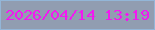 文字の大きさ：4、枠の色：93b6d8、背景の色：919db1、文字の色：f219f0 無料ブログパーツのブログ時計