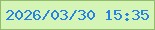 文字の大きさ：2、枠の色：93bb6d、背景の色：d4f5b5、文字の色：2682e6 無料ブログパーツのブログ時計