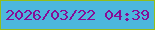 文字の大きさ：4、枠の色：93bd19、背景の色：4cb7dd、文字の色：870d96 無料ブログパーツのブログ時計