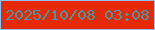 文字の大きさ：3、枠の色：93bef0、背景の色：e72902、文字の色：4796a3 無料ブログパーツのブログ時計