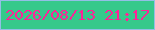 文字の大きさ：5、枠の色：93bfe6、背景の色：36c98b、文字の色：fe2397 無料ブログパーツのブログ時計