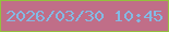 文字の大きさ：4、枠の色：93c13e、背景の色：c06e88、文字の色：83bae4 無料ブログパーツのブログ時計