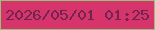 文字の大きさ：4、枠の色：93c37b、背景の色：d7346c、文字の色：6e2650 無料ブログパーツのブログ時計