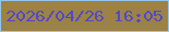 文字の大きさ：5、枠の色：93c6ee、背景の色：9c8244、文字の色：4f49cc 無料ブログパーツのブログ時計