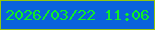 文字の大きさ：4、枠の色：93c70e、背景の色：0a62dc、文字の色：0fee25 無料ブログパーツのブログ時計