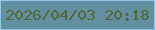 文字の大きさ：3、枠の色：93c7e8、背景の色：6290a0、文字の色：556535 無料ブログパーツのブログ時計