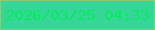 文字の大きさ：4、枠の色：93c968、背景の色：36d698、文字の色：05ed5d 無料ブログパーツのブログ時計