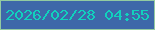 文字の大きさ：2、枠の色：93cba1、背景の色：3e68a9、文字の色：11d2bd 無料ブログパーツのブログ時計