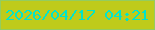 文字の大きさ：3、枠の色：93cd5f、背景の色：bfcb1b、文字の色：02e4ca 無料ブログパーツのブログ時計
