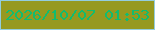 文字の大きさ：1、枠の色：93cddf、背景の色：969920、文字の色：11bc70 無料ブログパーツのブログ時計