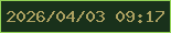 文字の大きさ：4、枠の色：93d357、背景の色：19311b、文字の色：aca161 無料ブログパーツのブログ時計