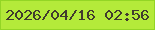 文字の大きさ：4、枠の色：93d525、背景の色：b4ea3a、文字の色：413b2e 無料ブログパーツのブログ時計