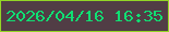 文字の大きさ：1、枠の色：93d625、背景の色：513d45、文字の色：10df73 無料ブログパーツのブログ時計