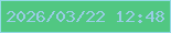 文字の大きさ：1、枠の色：93dae5、背景の色：51c782、文字の色：99cce4 無料ブログパーツのブログ時計