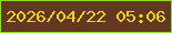 文字の大きさ：4、枠の色：93db21、背景の色：623821、文字の色：f7d218 無料ブログパーツのブログ時計