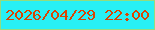 文字の大きさ：3、枠の色：93dc7f、背景の色：28f0f5、文字の色：d94403 無料ブログパーツのブログ時計