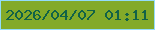 文字の大きさ：3、枠の色：93dcfb、背景の色：83aa29、文字の色：116247 無料ブログパーツのブログ時計