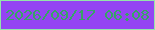文字の大きさ：5、枠の色：93e5aa、背景の色：9444f3、文字の色：36a466 無料ブログパーツのブログ時計