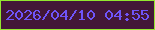 文字の大きさ：2、枠の色：93e72f、背景の色：431737、文字の色：6f54f9 無料ブログパーツのブログ時計