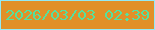 文字の大きさ：2、枠の色：93eaf6、背景の色：e19029、文字の色：55e19e 無料ブログパーツのブログ時計