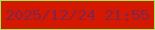 文字の大きさ：2、枠の色：93ed57、背景の色：d51901、文字の色：81244e 無料ブログパーツのブログ時計